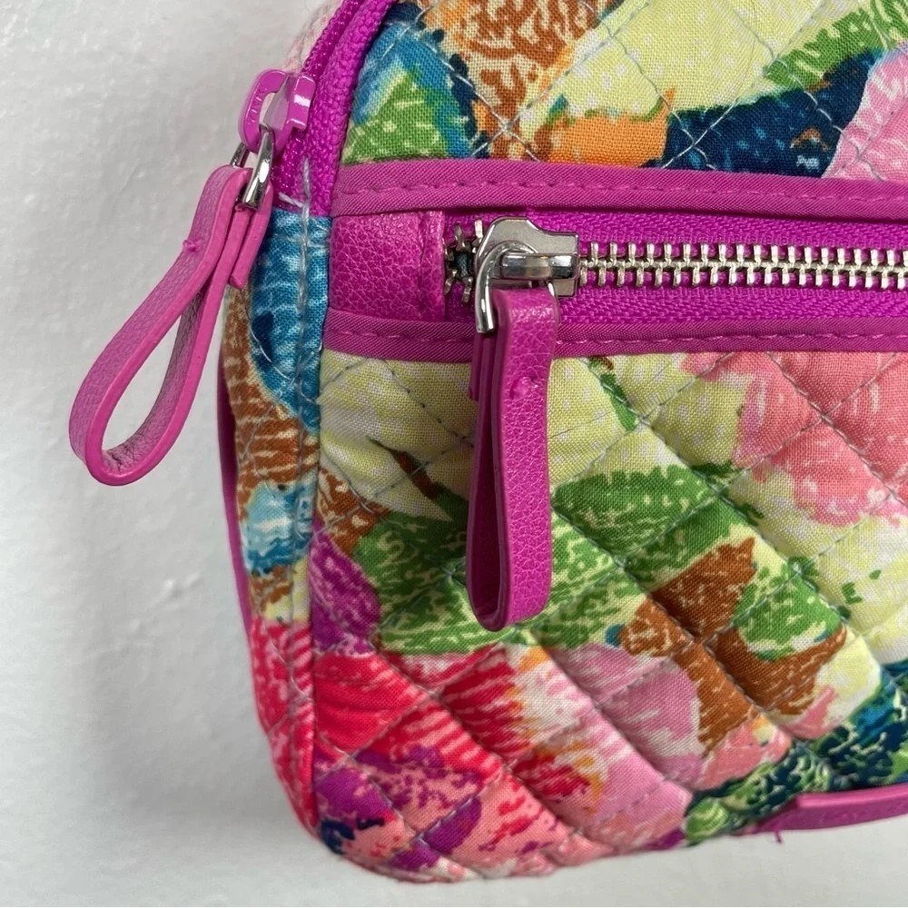 VERA BRADLEY Superbloom Iconic RFID Little Crossbody Purse Bag Pink Floral Quilt